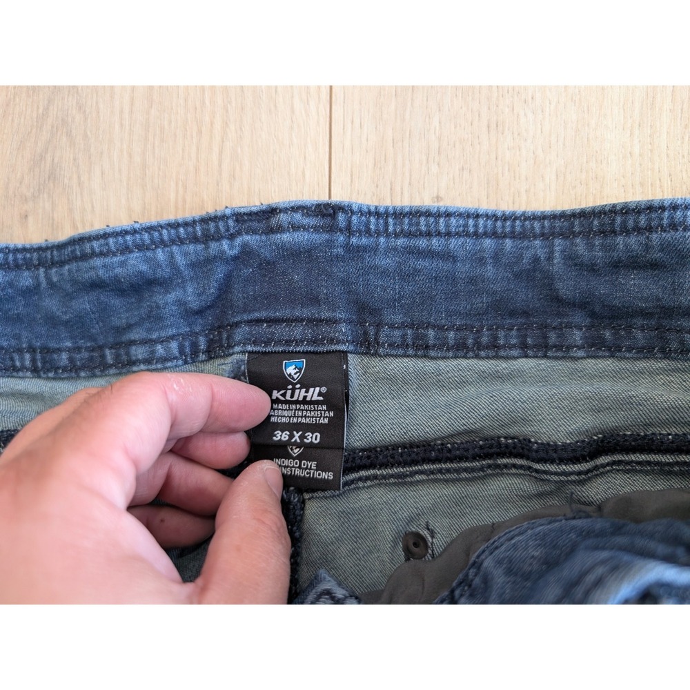 Kuhl Klassik Jeans Mens Sz 36x30 (35x29) Indigo Dye Stretch Straight Leg #5200 - Picture 3 of 11